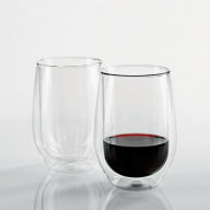 Title: Steady-Temp Double Wall Cabernet Stemless Wine Glasses - Set of 2