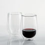 Steady-Temp Double Wall Cabernet Stemless Wine Glasses - Set of 2