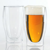 Title: Steady-Temp Double Wall Beer Glasses - Set of 2