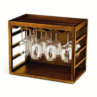 Title: Cube-Stack Wine Glass Rack in Walnut Stain