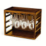 Cube-Stack Wine Glass Rack in Walnut Stain