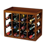 Title: 12 Bottle Cube-Stack Wine Rack in Walnut Stain