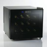 Silent 12 Bottle Touchscreen Wine Refrigerator (Reflective Smoke)