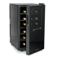 Title: Silent 18 Bottle Two-Temp Touchscreen Wine Refrigerator (Reflective Smoke)