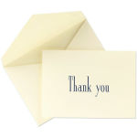 Alternative view 1 of Hand Engraved Navy Thank You Notes