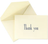 Alternative view 2 of Hand Engraved Navy Thank You Notes