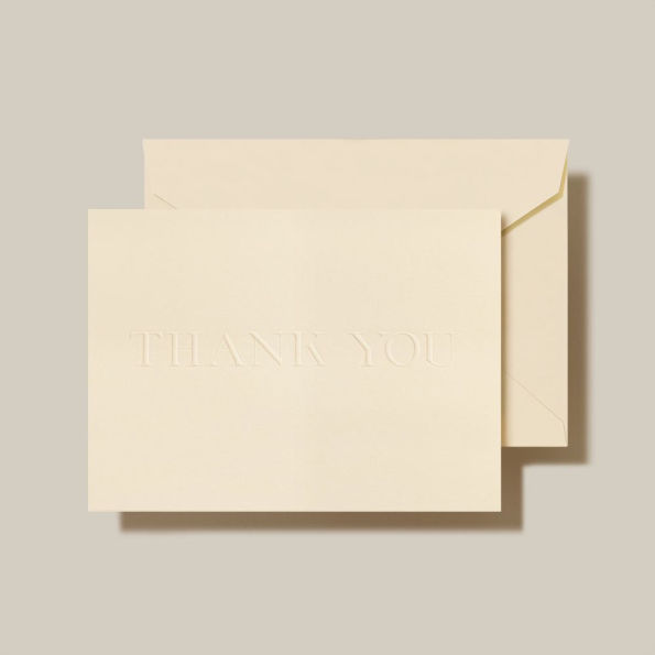 TYOU Blind Embossed Thank You Notecards
