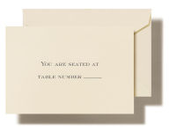 Title: Block Text Ecru Table Card