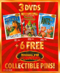 Title: Shrek the Third/Antz/Spirit: Stallion of the Cimarron [With 6 Kung Fu Panda Pins] [3 Discs]