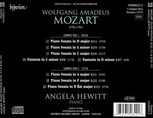 Mozart: Piano Sonatas K310-K311, K330-K333