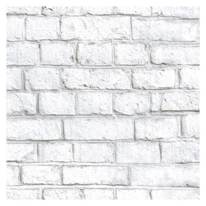 White Brick Peel Stick Wallpaper By Roommates 34878950235