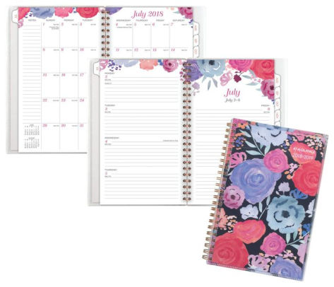 at a glance midnight rose customizable academic weekly monthly