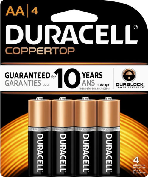 Duracell AA 4PK Alkaline Batteries