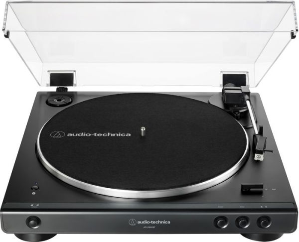 Audio Technica - ASP-LP60X-GM Fully Automatic Belt-Drive Stereo Turntable - Gunmetal/Black