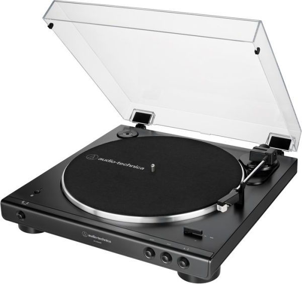 Audio Technica - ASP-LP60X-GM Fully Automatic Belt-Drive Stereo Turntable - Gunmetal/Black