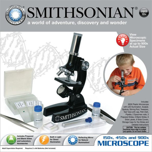 SMITHSONIAN 150X, 450X, 900X MICROSCOPE