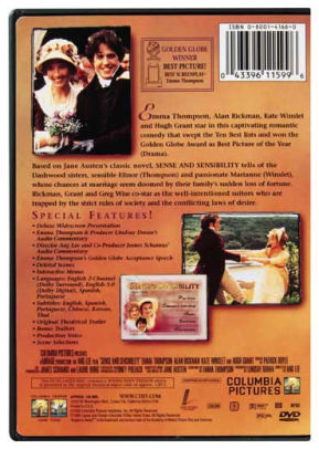 Sense And Sensibility By Ang Lee Ang Lee Emma Thompson Alan Rickman Kate Winslet Dvd Barnes Noble