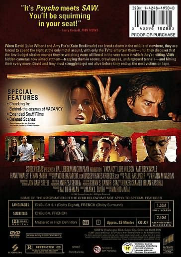 Vacancy by Nimród Antal, Kate Beckinsale, Luke Wilson, Frank Whaley ...