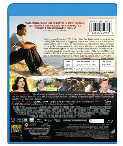 Seven Pounds [Blu-ray] [Includes Digital Copy]