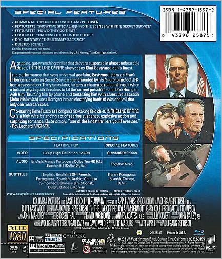 In the Line of Fire [Blu-ray]