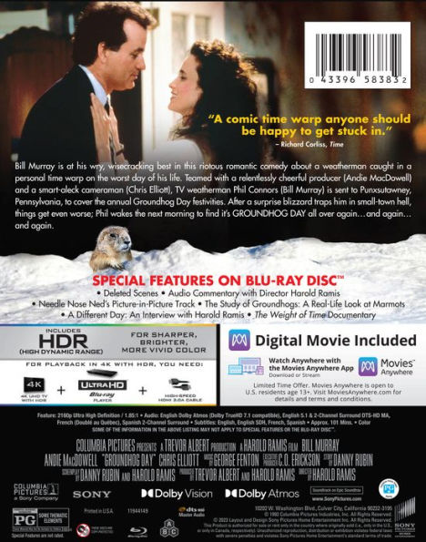 Groundhog Day [30th Anniversary] [SteelBook] [Includes DIgital Copy] [4K Ultra HD Blu-ray/Blu-ray]