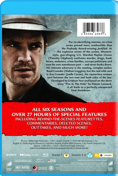 Justified: The shops Complete Series [New Blu-ray] Boxed Set, Repackaged, Subtitled