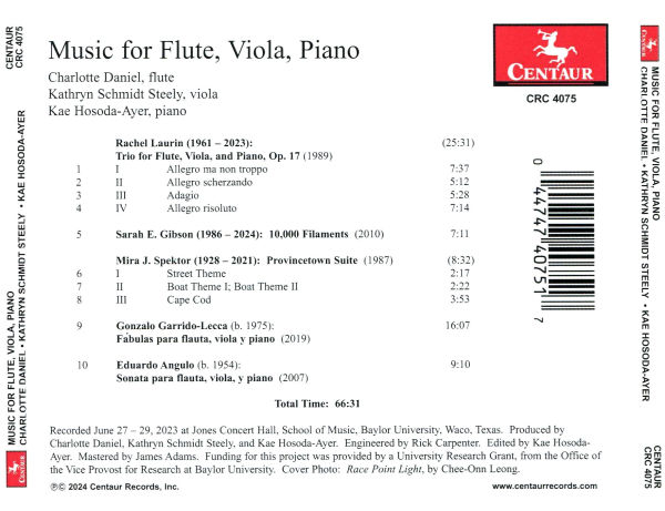 Music for Flute, Viola, Piano