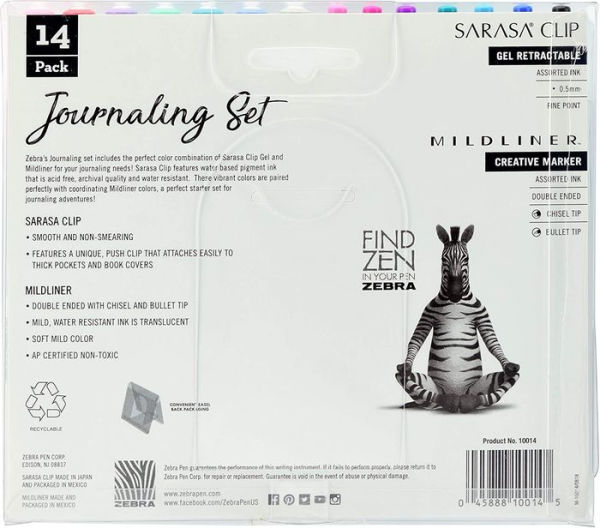 Journaling Set Mildliner HL & Sarasa Clip Assorted 14Pk