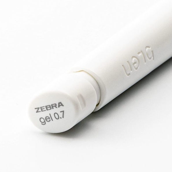 Blen Retractable Gel 0.7mm White/Black Ink 2pk