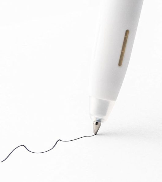 Blen Retractable Gel 0.7mm White/Black Ink 2pk