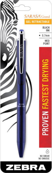 Sarasa Grand Retractable 0.7mm Navy Barrel/Black Ink 1pk