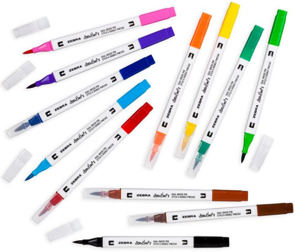 Doodler'z Dual Brush Markers Assorted 12pk