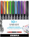 Alternative view 1 of Sarasa Fineliner Pen 0.8mm Assorted 10Pk