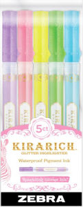 Kirarich Glitter Highlighter Assorted 5Pk