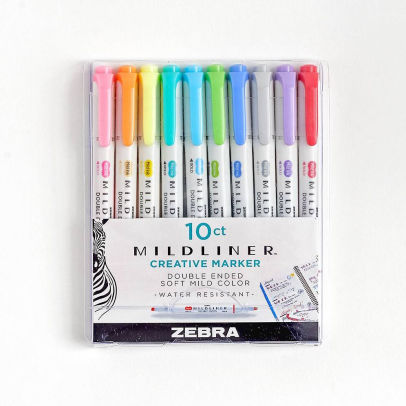 Mildliner Creative Markers 10 Color Set Assorted Colors By Zebra Pen Corp Barnes Noble