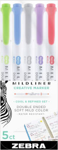 Mildliner Double Ended Highlighter Asst Cool & Refined 5Pk