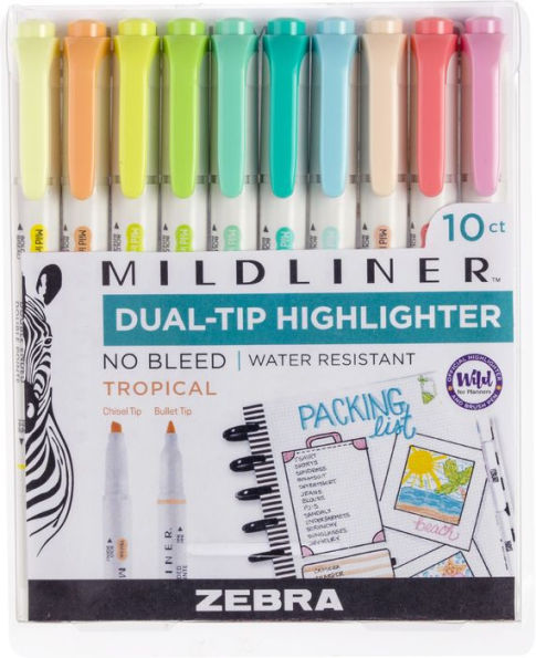 Mildliner Double Ended Highlighter Tropical Bisque Asst 10pk