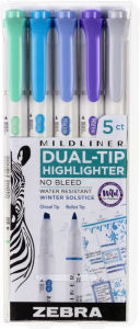 Mildliner Double Ended Highlighter Winter Solstice Assorted 5Pk