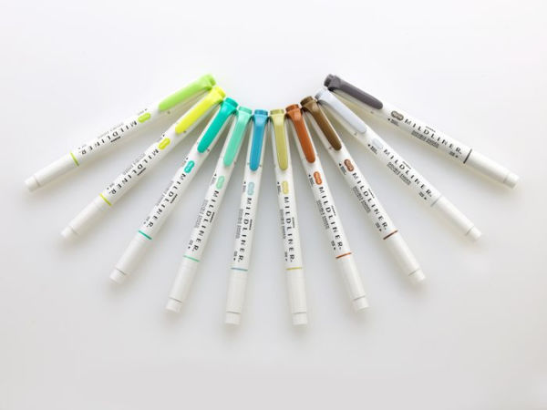 Mildliner Double Ended Highlighter Rainforest Asst 10pk