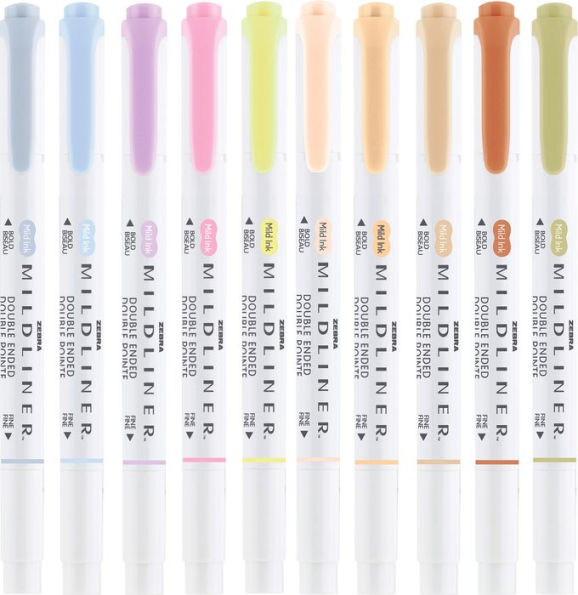 Mildliner Double Ended Highlighter Neutral and Gentle 10pk
