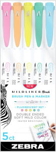 Title: Mildliner Double Ended Brush Assorted Fluorescent 5Pk