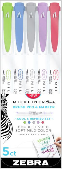 Mildliner Double Ended Brush Asst Cool & Refined Color 5Pk