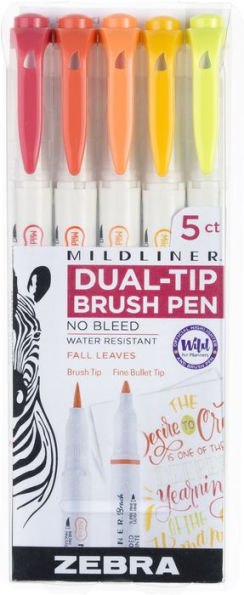 Mildliner Brush Assorted Fall Leaves 5pk