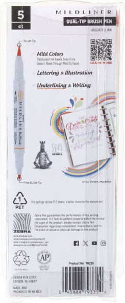 Mildliner Brush Assorted Fall Leaves 5pk