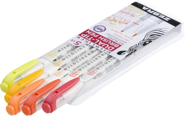 Mildliner Brush Assorted Fall Leaves 5pk