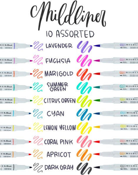 Mildliner Brush Assorted Friendly 10pk