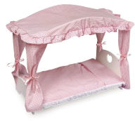 Title: Doll Canopy Bed with Bedding