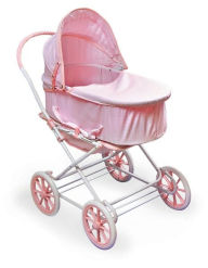 Title: Pink Gingham 3-in-1 Doll Pram/Carrier/Stroller