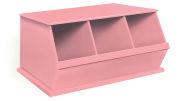 Title: Three Bin Storage Cubby - Pink