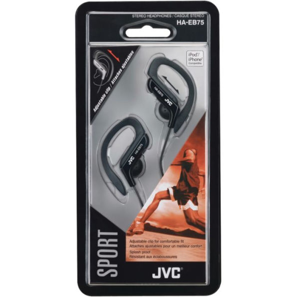 Jvc Haeb75B Sport Style Ear-Clip Headphones - Black